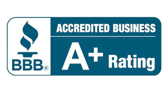 BBB logo showing Cables Plus is an accredited business with an A+ rating.