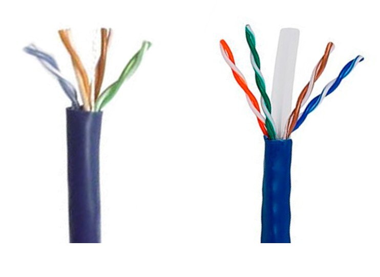 image of Category 6 and Category 6A cables.