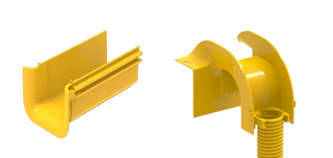 Cable raceways can be very helpful to guide cables so they don't have sharp bends and maintain the appropriate bend radius.