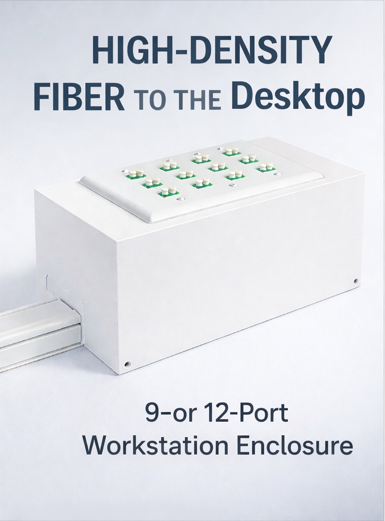 High-Density Fiber to the Desktop (FTTD) Workstation Enclosure